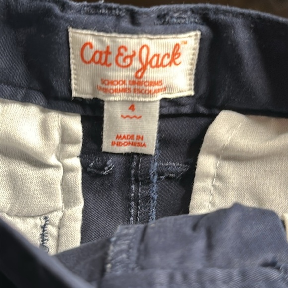 Boys' Regular Fit Flat Front Uniform Shorts - Cat & Jack™ Blue 4 - Picture 9 of 9